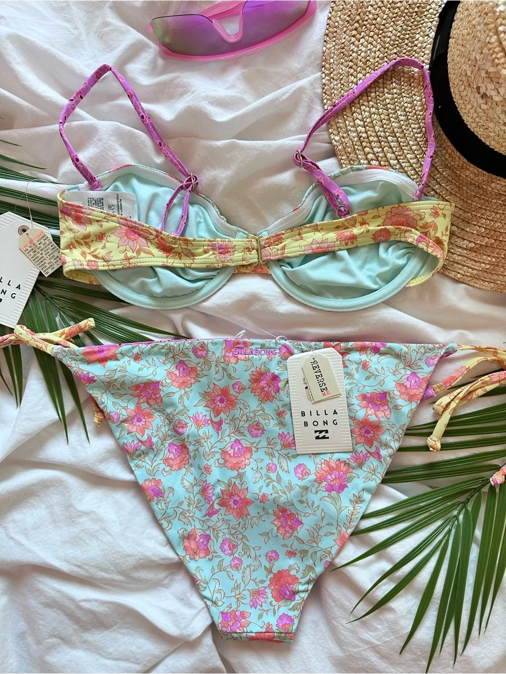 Billabong Folk Story Sienna Underwire Bikini Top | Reversible Tie Tropic Bottom - Picture 6 of 16